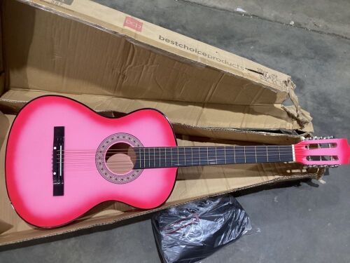 Beginner Acoustic Guitar Set w/ Case, Strap, Digital Tuner, Strings - 38in