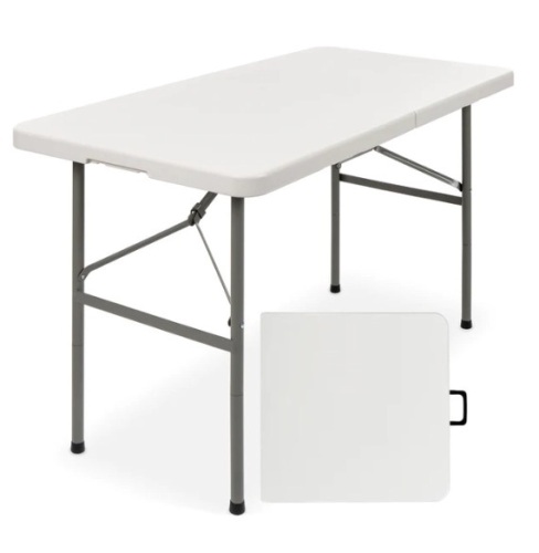 4ft Portable Folding Plastic Dining Table w/ Handle, Lock, Appears New - Lot 159