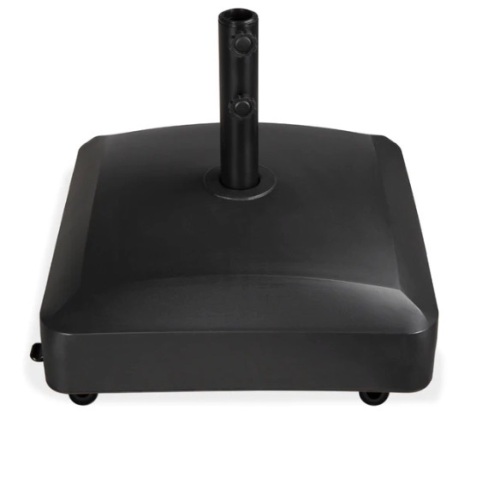 Fillable Mobile Umbrella Base Stand w/ 4 Wheels, 2 Locks, 123lb Capacity, Appears New - Lot 161