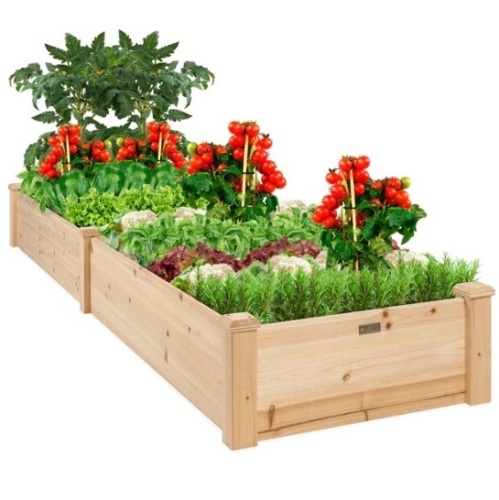 8x2ft Wooden Raised Garden Bed Planter for Garden, Lawn, Yard, Appears New - Lot 236