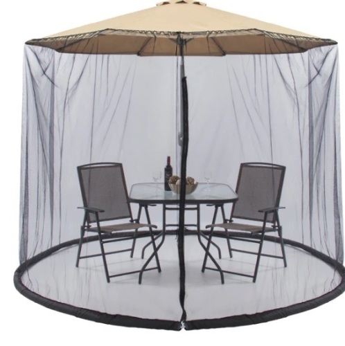 Adjustable Bug Net Accessory for Patio Umbrella w/ Zippered Door - 9ft, E-commerce return  - Lot 252