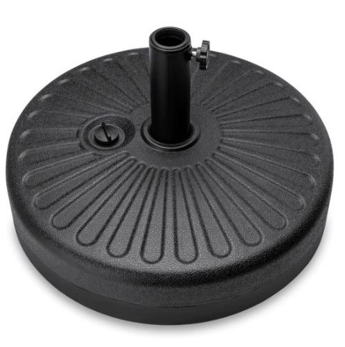 Plastic Patio Umbrella Base Pole Holder Accessory w/ Adjustable Knob, Appears New  - Lot 257