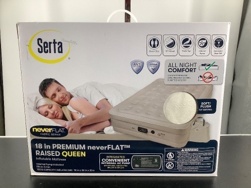 Serta 18" Premium Raised Queen Air Matress, Appears New - Lot 274