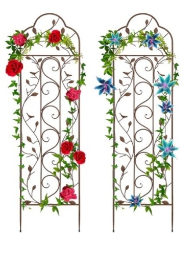 Set of 2 Iron Arched Garden Trellis, Appears New/Box Damaged - Lot 281