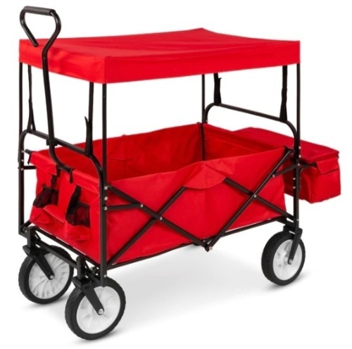 Utility Wagon Cart w/ Folding Design, 2 Cup Holders, Removable Canopy, Appears New - Lot 282