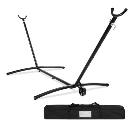 Portable Heavy-Duty Steel Hammock Stand w/ Built-In Wheel, Case - 9ft, Appears New - Lot 298