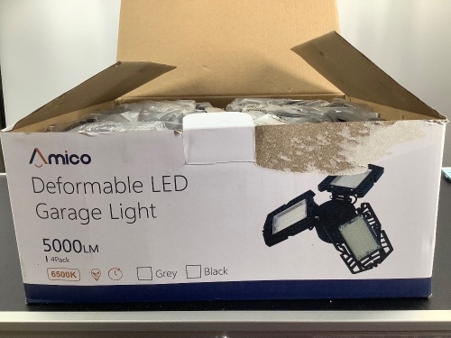 Deformable LED Garage LIght 4 Pack, Appears New/Box Damaged - Lot 301