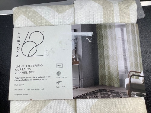 Project 62 Light Filtering Curtains, 2 Panel Set, Appears New - Lot 315