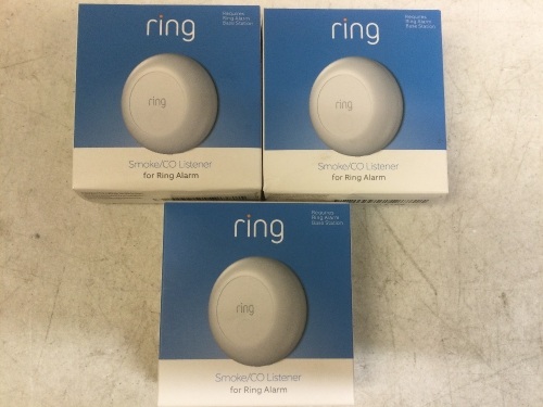 Lot of (3) Ring Alarm Smoke & CO Listeners - New/Unopened - Lot 108
