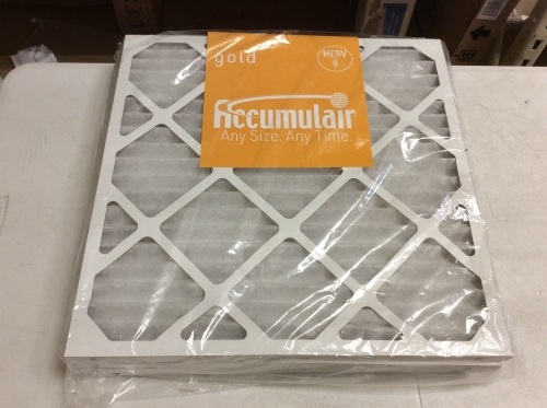 Lot of (4) Accumulair 19 x 19 x 1A Air Filters - Appear New  - Lot 256