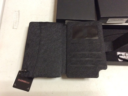 Lot of (5) RFID Blocking Wallets with Built-In Power Bank - Appear New  - Lot 284