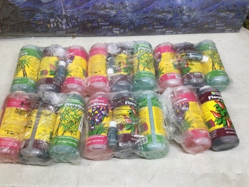 Lot of General Hydroponics FloraGro, FloraBloom, FloraMicro and Rapidstart Fertilizers - E-Comm Return - Lot 289