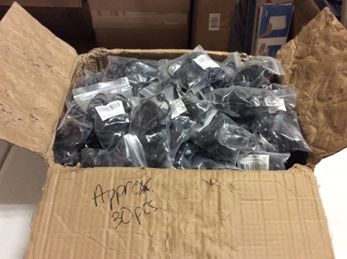 Lot of Approx (30) Metal Shower Curtain Hooks, Set of 12, Black - Appear New - Lot 303