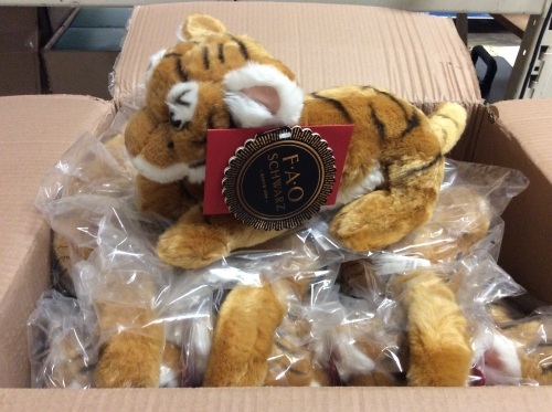 Case of (8) FAO Schwarz Plush Tiger Cubs, 12" - Appears New - Lot 309
