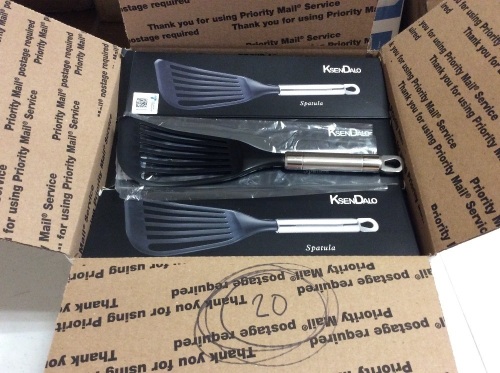 Case of (20) KSENDALO Nonstick Slotted Spatula Turners, Wide Nylon Blade - Appears New - Lot 345