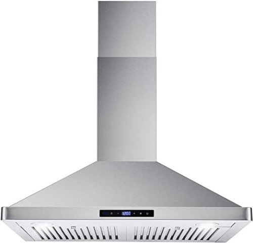 Cosmo 63175S 30 Inch 380 CFM Wall Mount Kitchen Range Hood with Soft Touch Digital Push Control and Energy Efficient LED Lighting, Stainless Steel - Appears New  - Lot 591