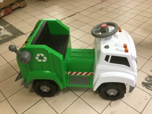Kid Trax Real Rigs Toddler Recycling Truck Interactive Ride On Toy 6V - Appears New, Tested/Works - Lot 615