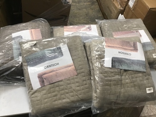 Lot of (5) Hosukko Quilted Duvet Cover for Weighted Blanket, Khaki, Twin - Appear New  - Lot 708
