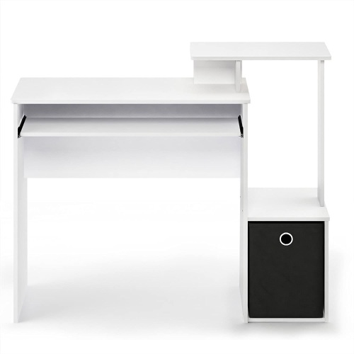 FURINNO Econ Multipurpose Home Office Computer Writing Desk, White/Black - Appears New  - Lot 758