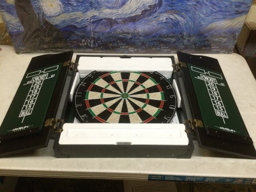 EastPoint Sports Derbyshire Dartboard with Cabinet - Appears New  - Lot 776