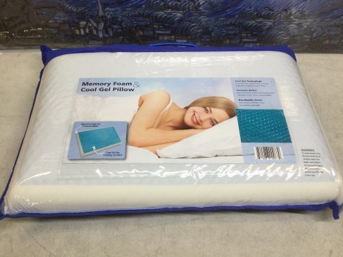Classic Brands Reversible Cool Gel and Memory Foam Pillow - Appears New - Lot 786