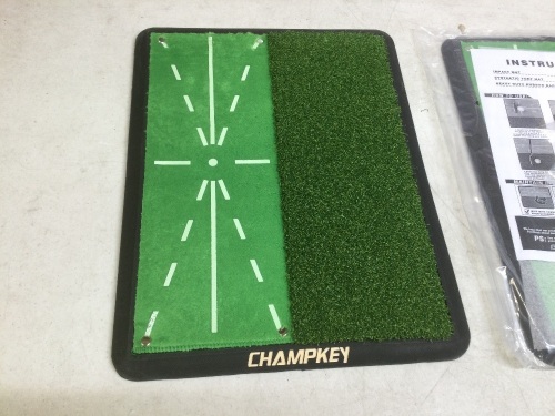 Lot of (3) Champkey Dual-Turf Tracker-PRO Impact Golf Hitting Mats - New  - Lot 827