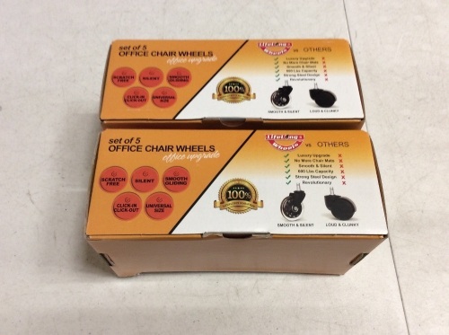 Lot of (2) Replacement Office Chair Wheels, 5 ct - Appear New - Lot 848