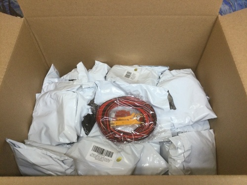 Lot of (67) 22 AWG Stranded Electrical Wire 66FT Red/Black 2 Conductor Wire - New - Lot 1022
