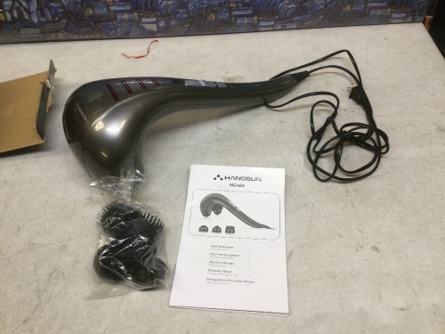 Hangsun Handheld Percussion Massager MG460 - Appears New in Damaged Box, Tested/Works - Lot 1129