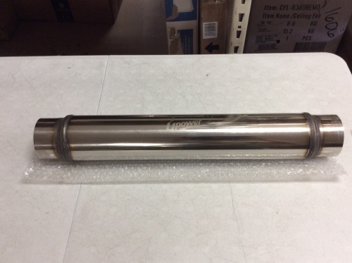 Upower 3" Inlet/Outlet Exhaust Muffler Overall Length 22" - Appears New  - Lot 1134