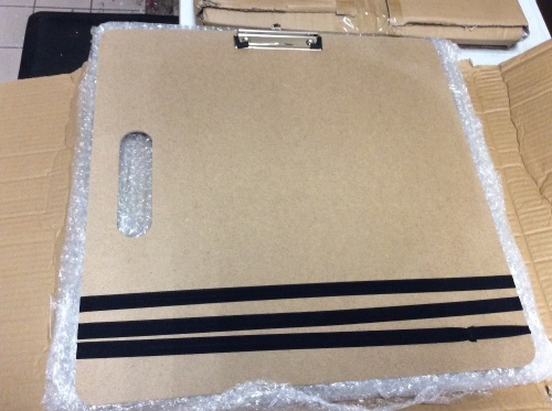 Lot of (2) Hardboard Clipboard with Built in Handgrip 18 x 18 in, 3 Pack - Appear New  - Lot 346
