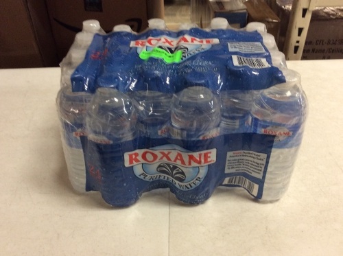 Roxane Purified Water, 16.9 Fl Oz, Case of 24 - New  - Lot 1093