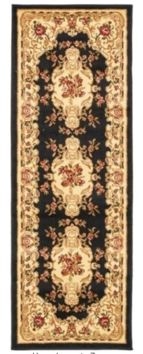 Unique Loom Versailles Charles Black 2' 2 x 6' 0 Runner Rug - Appears New  - Lot 801