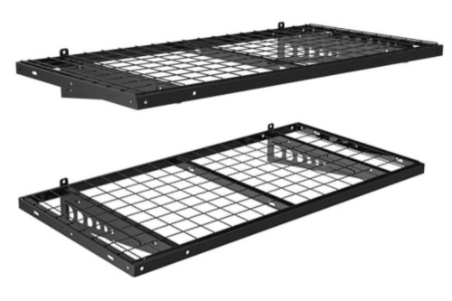 Fleximounts 2' x 4' Steel Garage Wall Shelving in Black, 2 Pack - Appears New - Lot 649