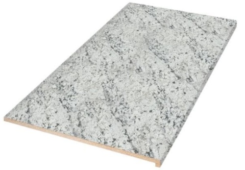 Hampton Bay 4 ft. Cream Laminate Countertop Kit with Eased Edge in White Ice Granite Etchings - Appears New  - Lot 631