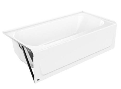 Bootz Industries Mauicast 60" Left Drain Rectangular Alcove Soaking Bathtub in White - Appears New  - Lot 267