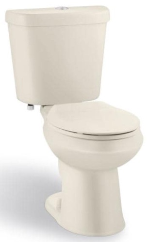 Glacier Bay 2-Piece 1.1 GPF/1.6 GPF High Efficiency Dual Flush Elongated Toilet in Bone - Appears New  - Lot 322