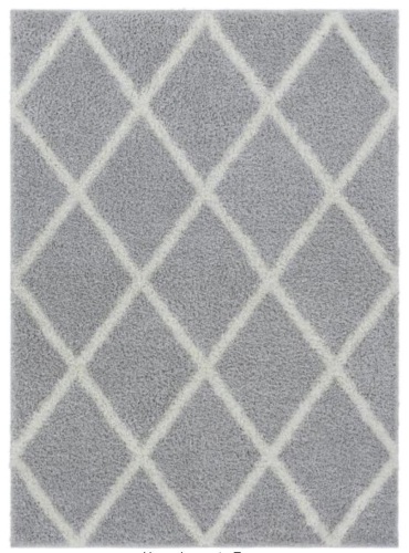Well Woven Madison Shag Cole Modern Tribal Light Grey 3 ft. 11 in. x 5 ft. 3 in. Thick Soft Area Rug - Appears New  - Lot 1007