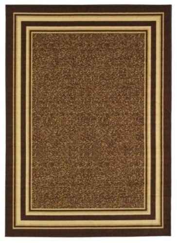 Ottomanson Ottohome Collection Contemporary Bordered Design Brown 8'2" x 9'10" Area Rug - Appears New  - Lot 597