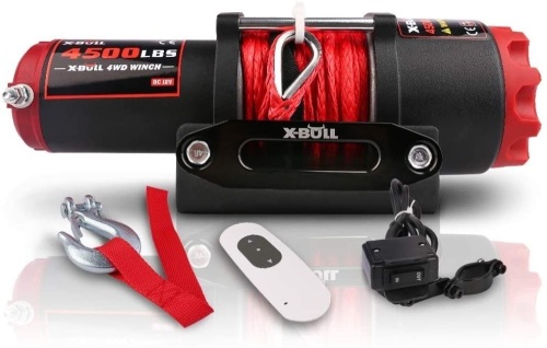 X-BULL 12V 4500lbs Synthetic Rope Electric Winch - Appears New  - Lot 87