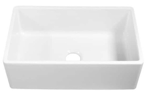 Sinkology Bradstreet II Farmhouse/Apron-Front Fireclay 30 in. Single Bowl Kitchen Sink in Crisp White - Appears New  - Lot 104