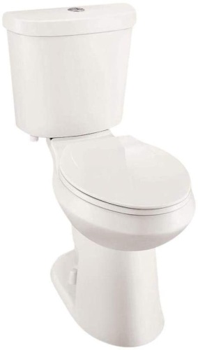 Glacier Bay 2-piece 1.1 GPF/1.6 GPF High Efficiency Dual Flush Elongated Toilet - Appears New  - Lot 114