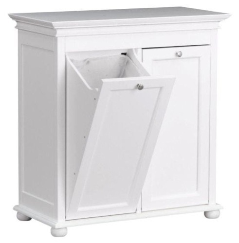 Hampton Harbor 35 in. Double Tilt-Out Hamper in White - Appears New  - Lot 312