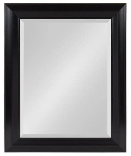 Medium Rectangle Black Beveled Glass Contemporary Mirror 29.63" x 23.63" - Appears New - Lot 769