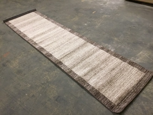 Unique Loom Del Mar Abigail Light Brown 2'7" x 10'  Runner Rug - Appears New  - Lot 779