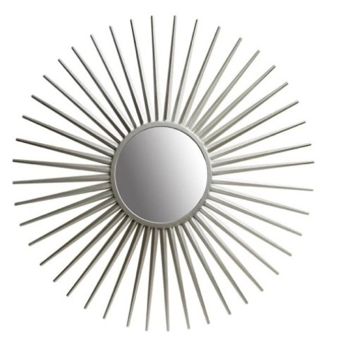 Pinnacle Medium Sunburst Silver Contemporary Mirror 36" - Appears New - Lot 835