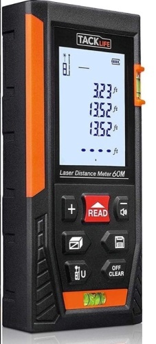 Tacklife HD60 Classic Laser Measure 196Ft M/In/Ft Mute Laser Distance Meter, E-Commerce Return, Untested - Lot 419