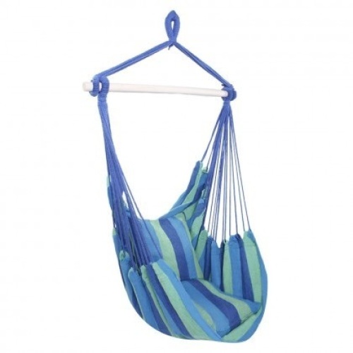 Deluxe Hanging Hammock Chair with 2 Pillows - E-Comm Return  - Lot 1069