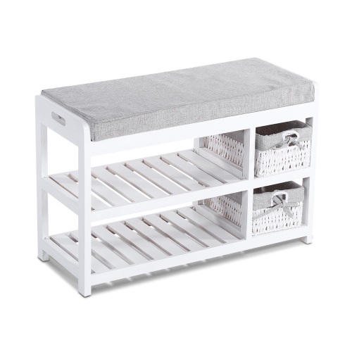 Gupbes Household 2 Layer Shoe Bench with Storage Baskets - Appears New   - Lot 102