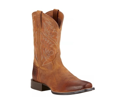 Ariat Sport Herdsman Square Toe Western Boots for Men - Powder Brown - 7M, New with Tags - Lot 431